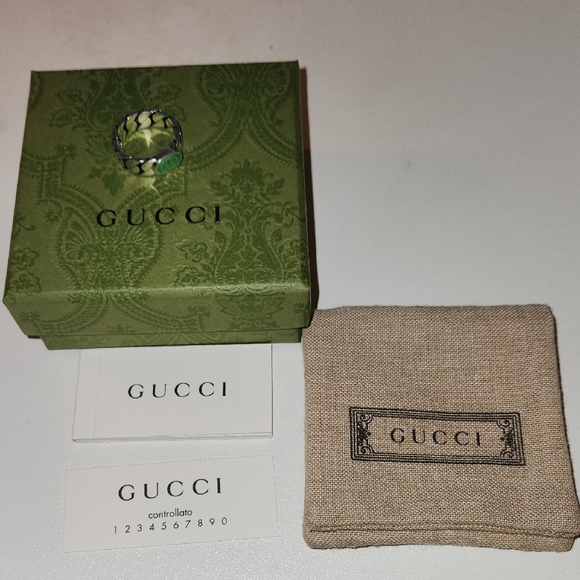 Gucci Sterling Silver Ring with Enamel Accents - Picture 5 of 8
